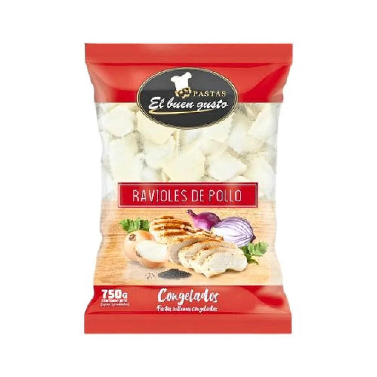 RAVIOLES POLLO 150 UN. 750 GRS.