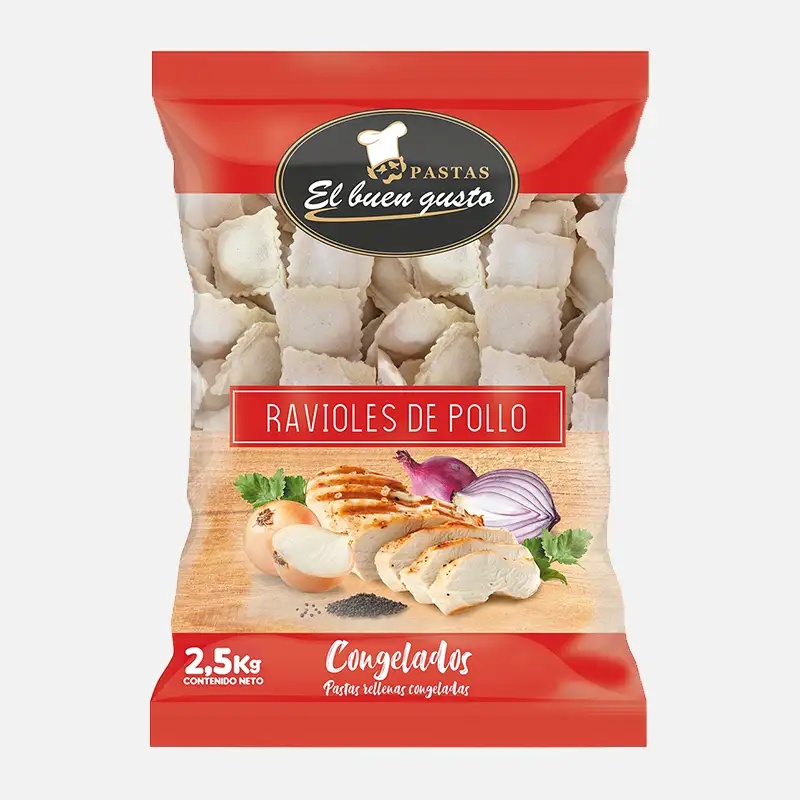 RAVIOLES POLLO 2.5 KG.