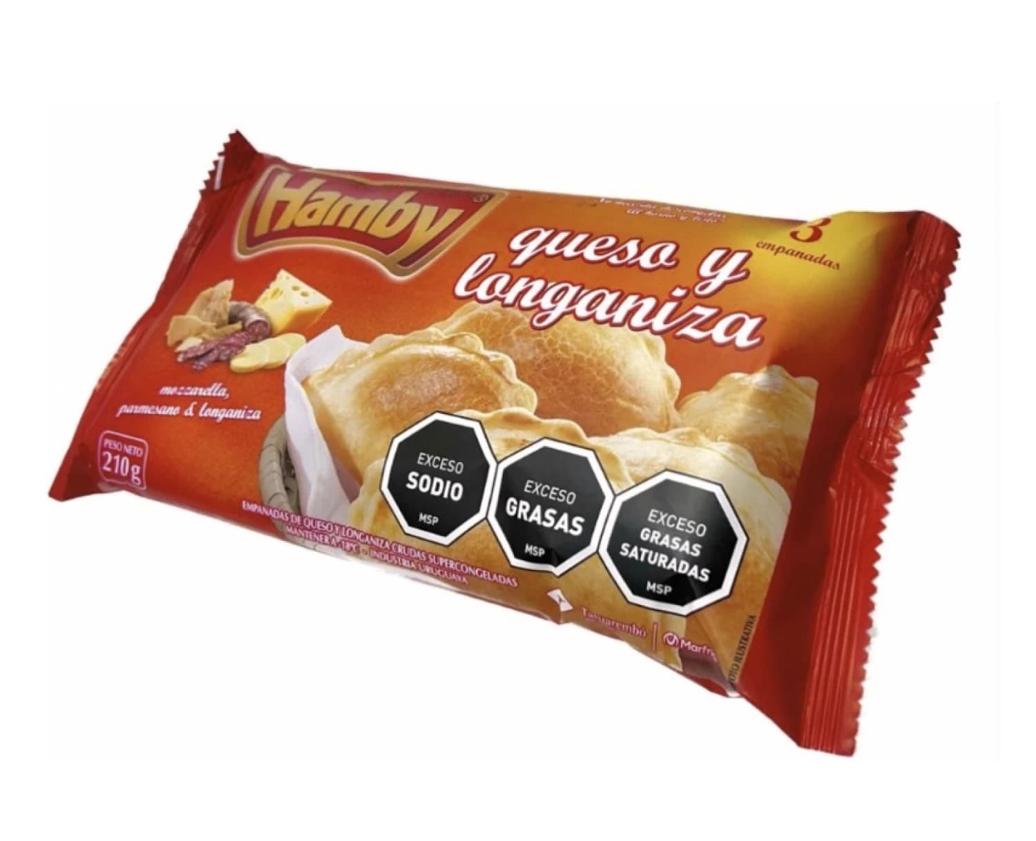 EMPANADAS HAMBY QUESO Y LONGANIZA X3