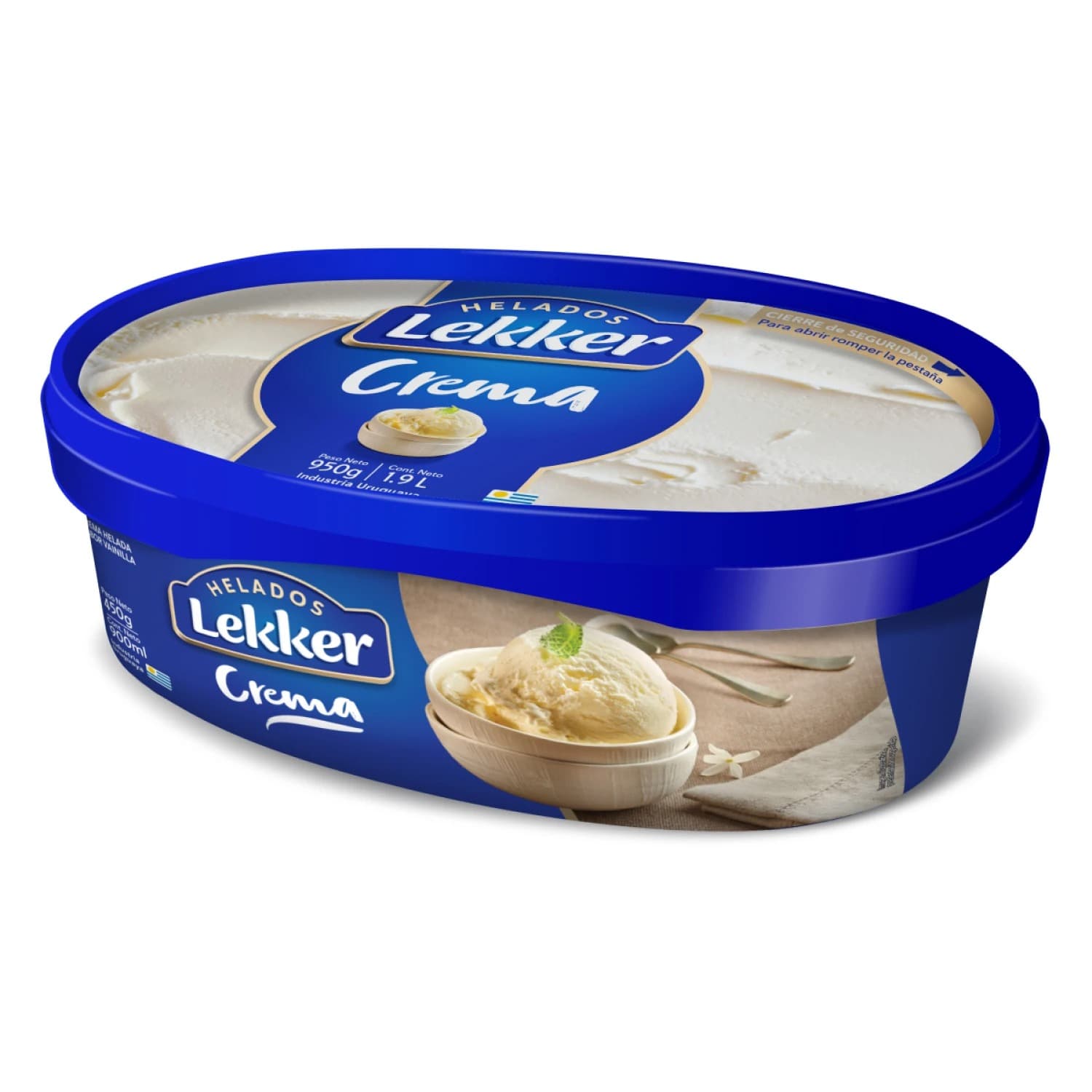 HELADO LEKKER CREMA 900 ML.