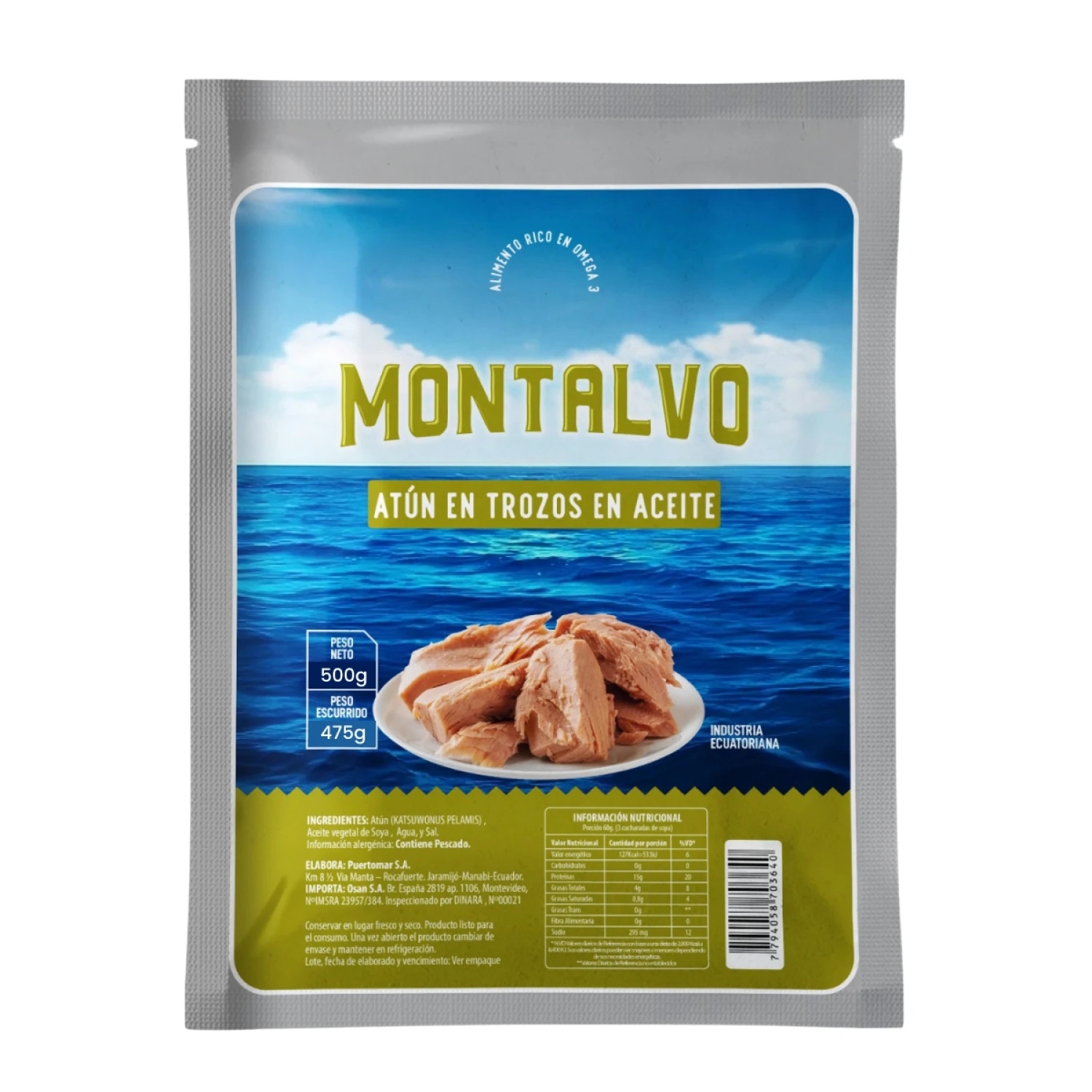 ATUN MONTALVO LOMO ACEITE 500G