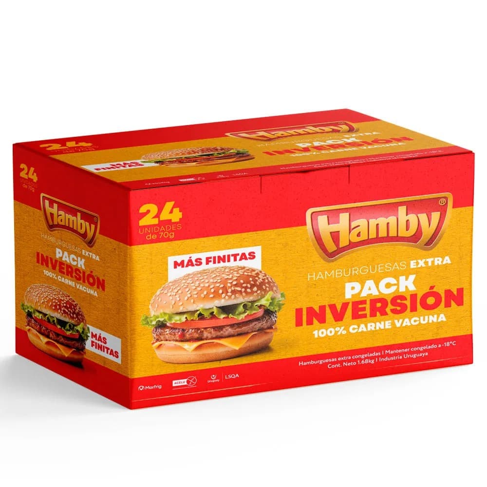 HAMBURGUESAS HAMBY PACK INVERSION X24 1680 GRS.