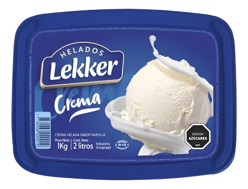 HELADO LEKKER CREMA 2 LT