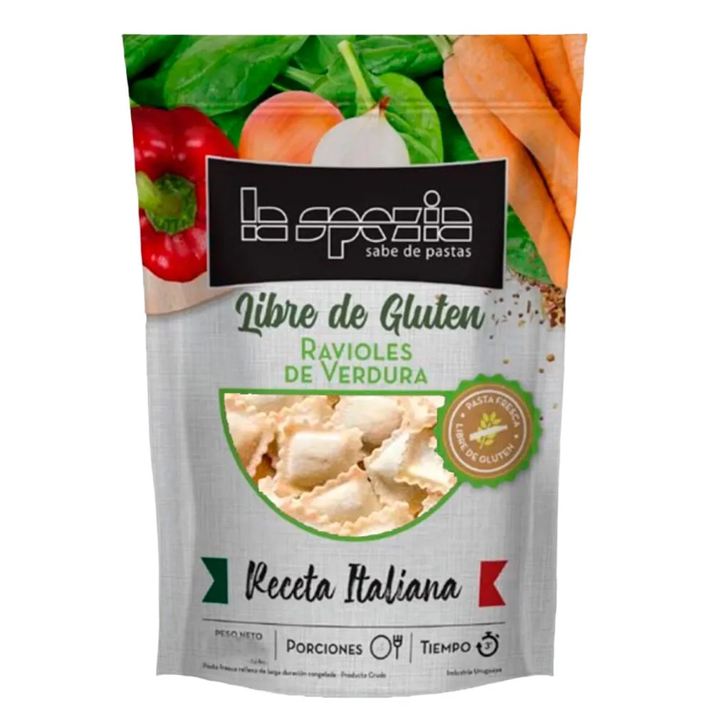 RAVIOLES VERDURA SIN GLUTEN LA SPEZIA 350G