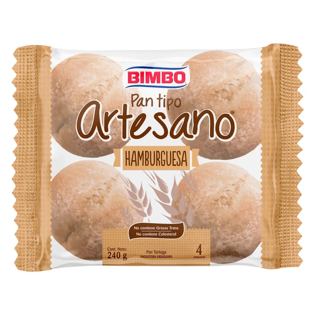 PAN HAMB.ARTESANO 4 UN 240 GRS.