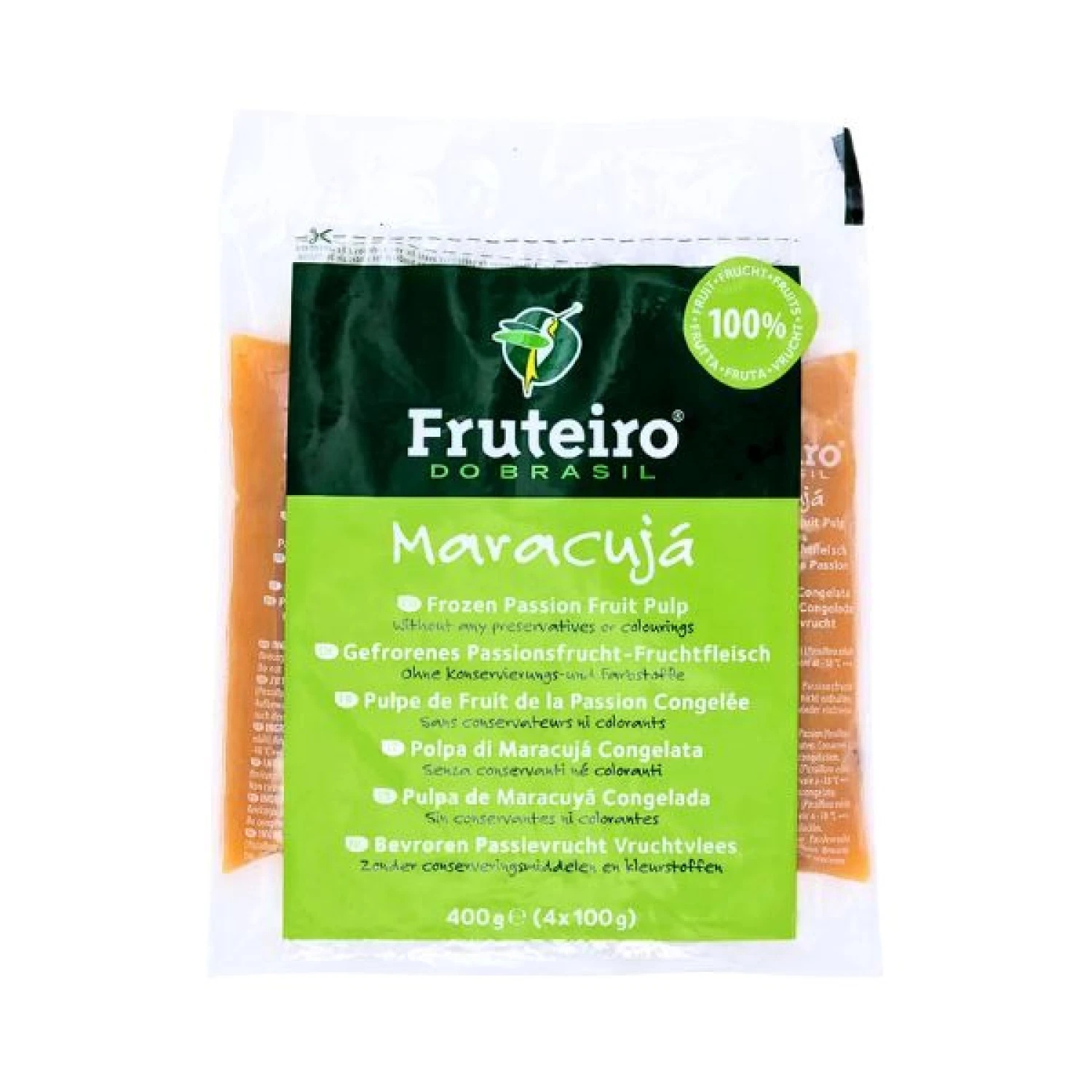 PULPA DE MARACUYA SIN SEMILLAS 400GRS
