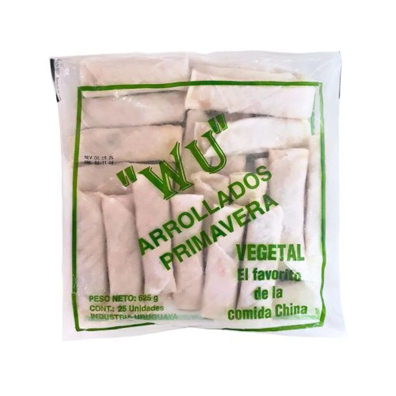ARROLLADITOS PRIMAVERA WU VEGETALES 25UN 625GR