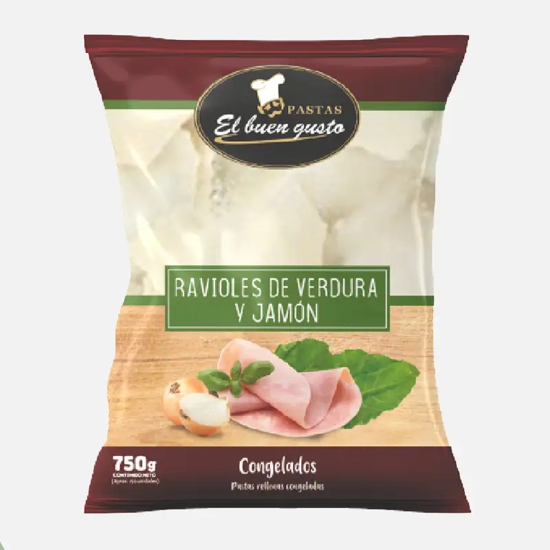 RAVIOLES JAMON Y VERDURA 750GRS
