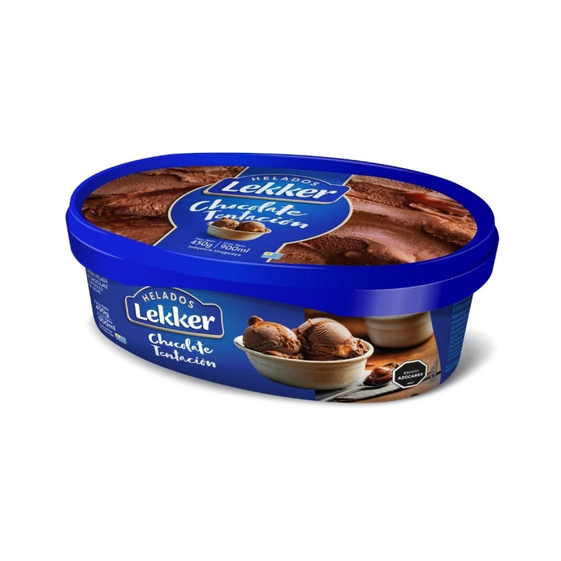 HELADO LEKKER CHOCOLATE TENTACIÓN 900ML