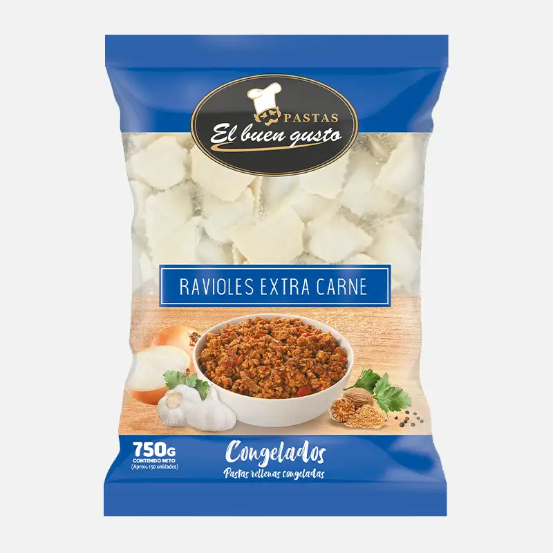 RAVIOLES CARNE 750 GRS