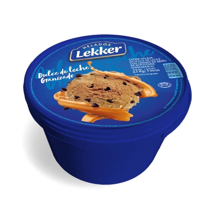 HELADO LEKKER DULCE DE LECHE GRANIZADO 5 LT