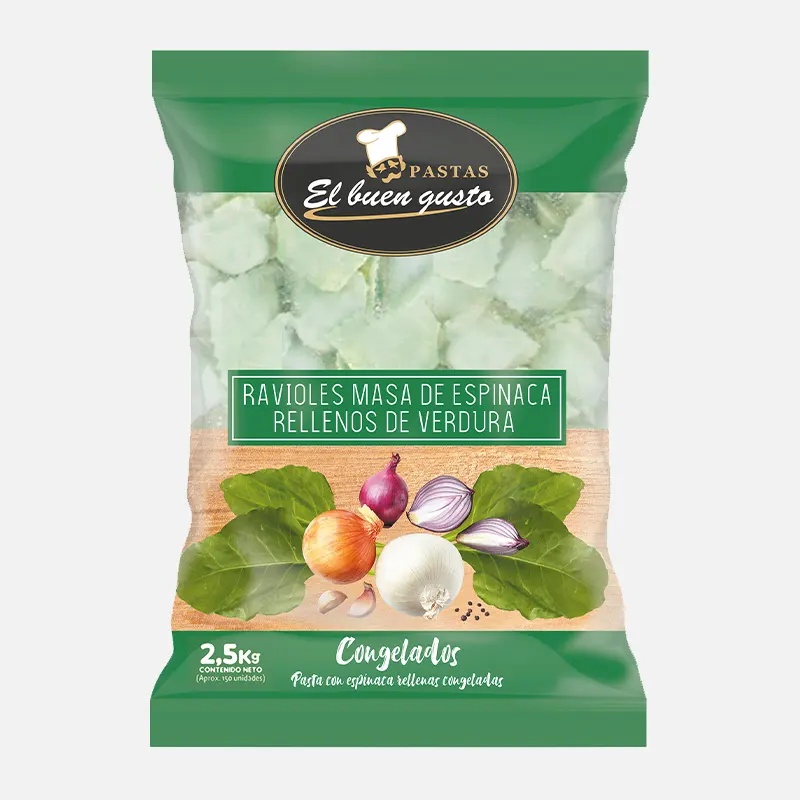 RAVIOLES ESPINACA 2.5 KG.