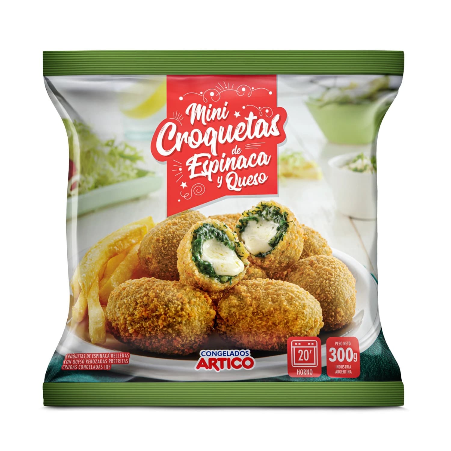 MINI CROQUETAS ESPINACA Y QUESO 300GR