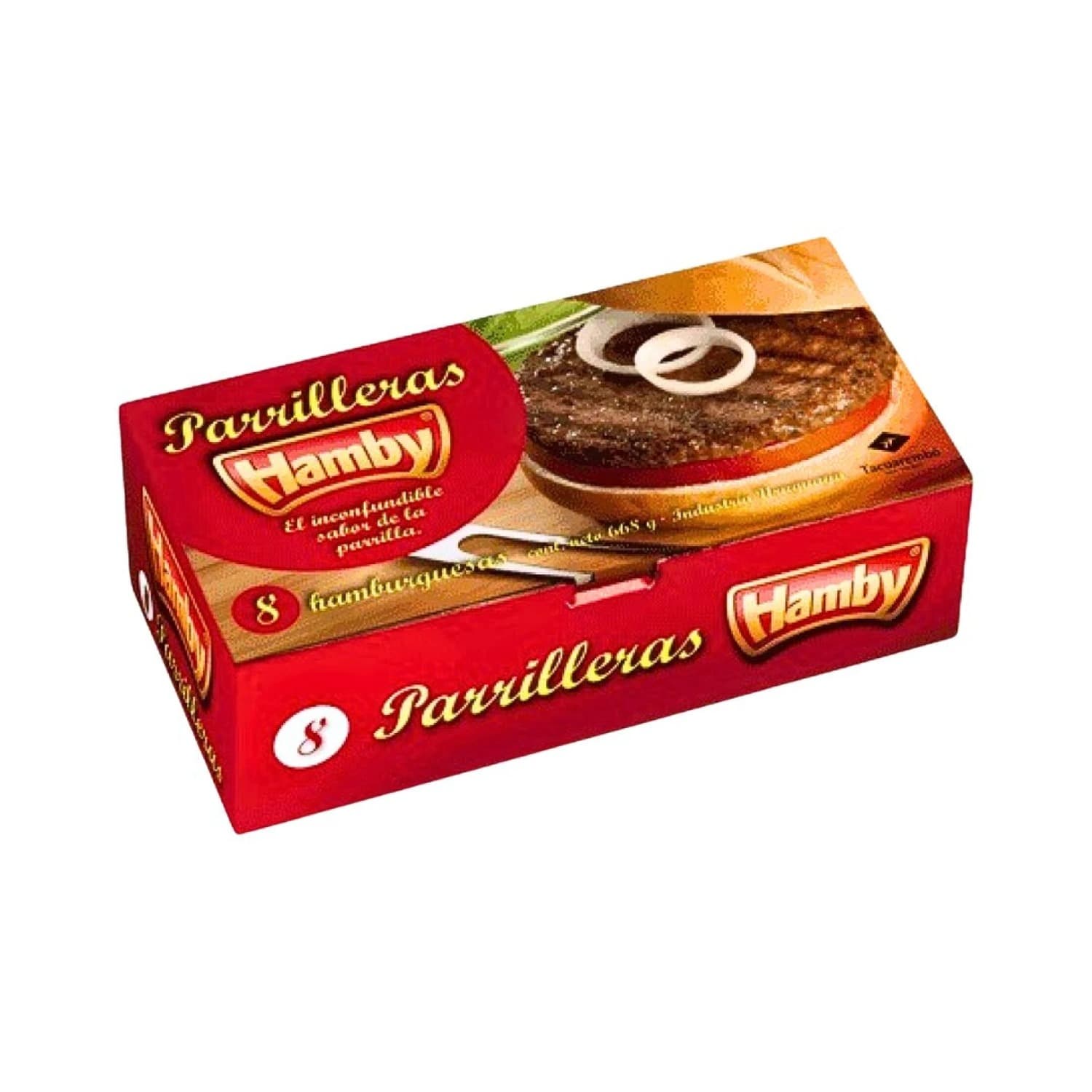 HAMBURGUESAS HAMBY PARRILLERAS X8 668 GRS