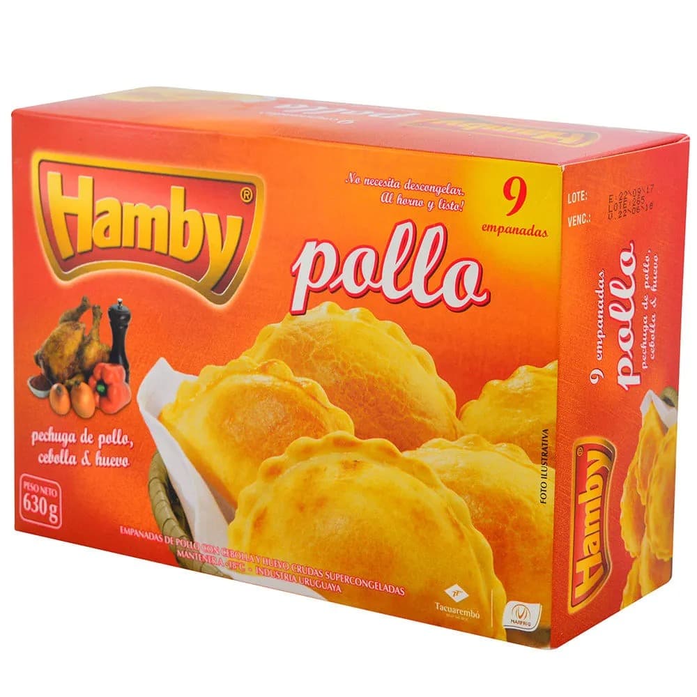 EMPANADAS HAMBY POLLO X9
