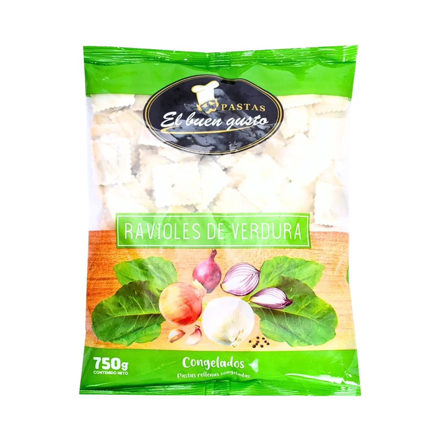 RAVIOLES VERDURA 750 GRS.