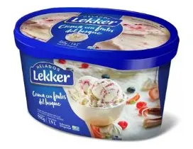 HELADO LEKKER CREMA MARMO.C/FRUTOS DEL BOSQUE 1.9 LT.