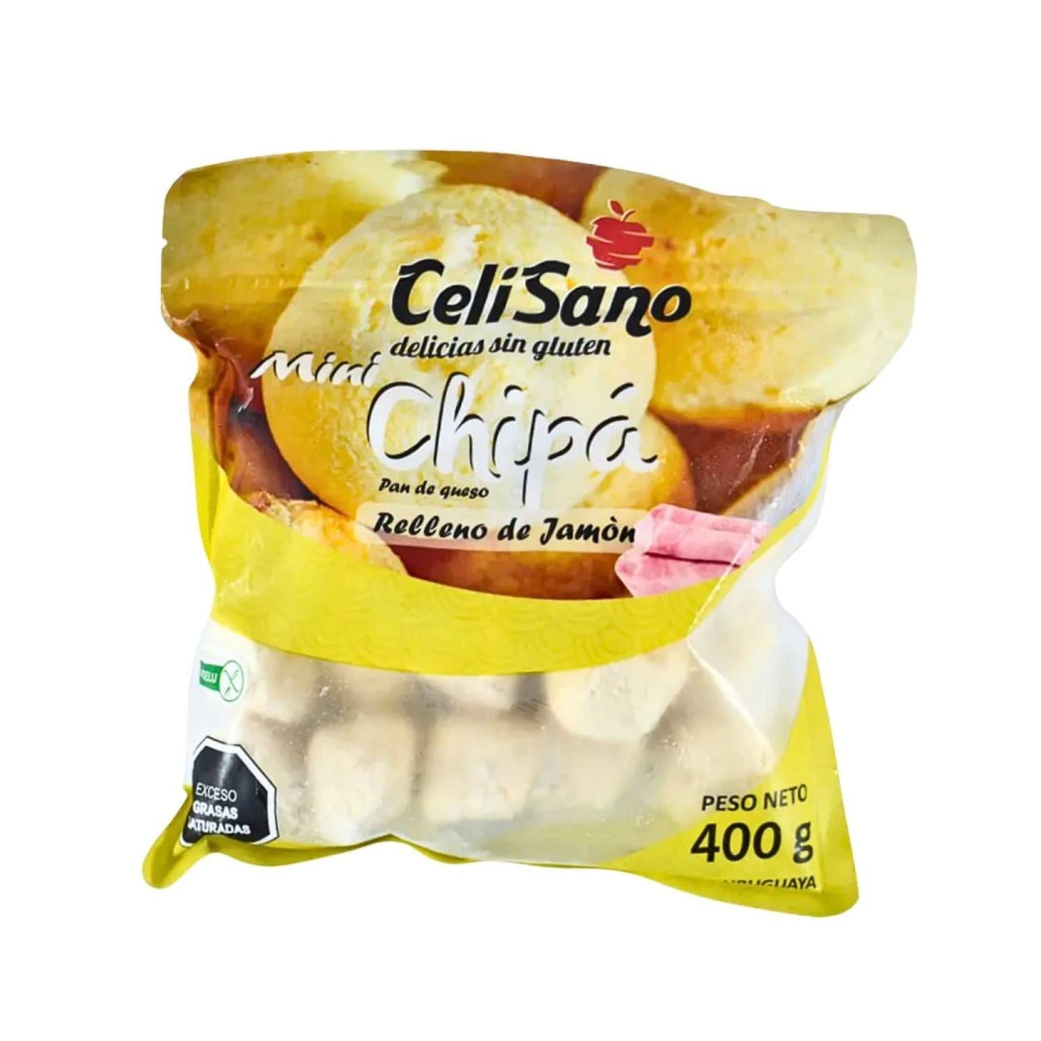 MINI PAN DE QUESO CHIPA CON JAMON BL 400 GRS .