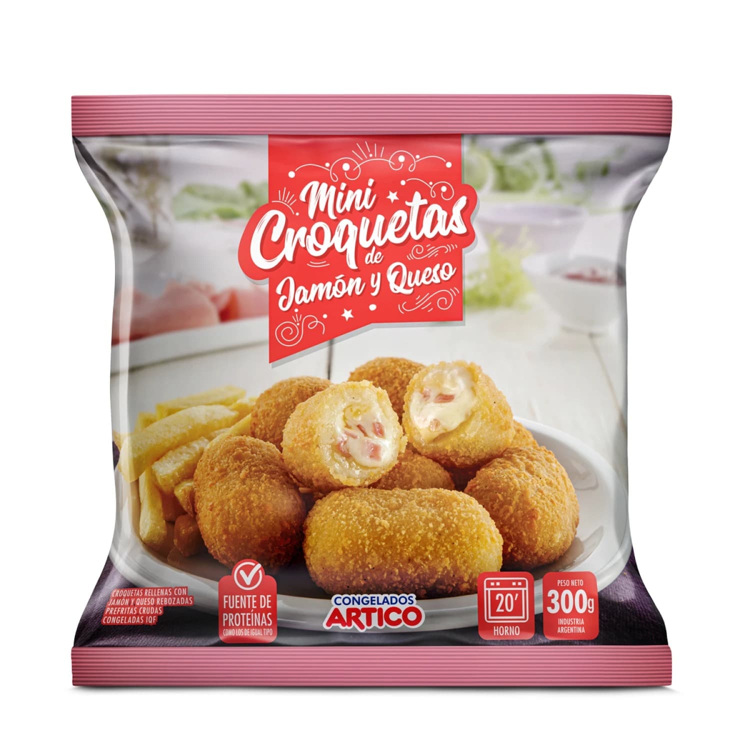 MINI CROQUETAS JAMON Y QUESO 300G