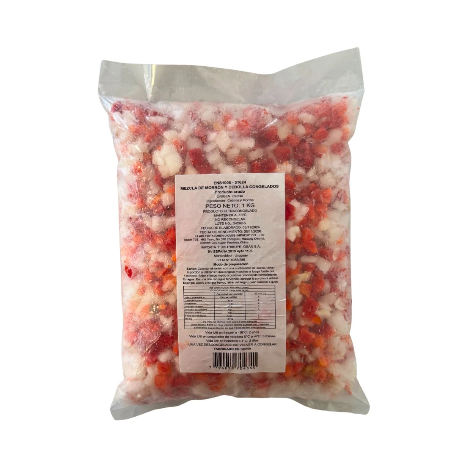 MIX DE MORRON Y CEBOLLA 1 KG