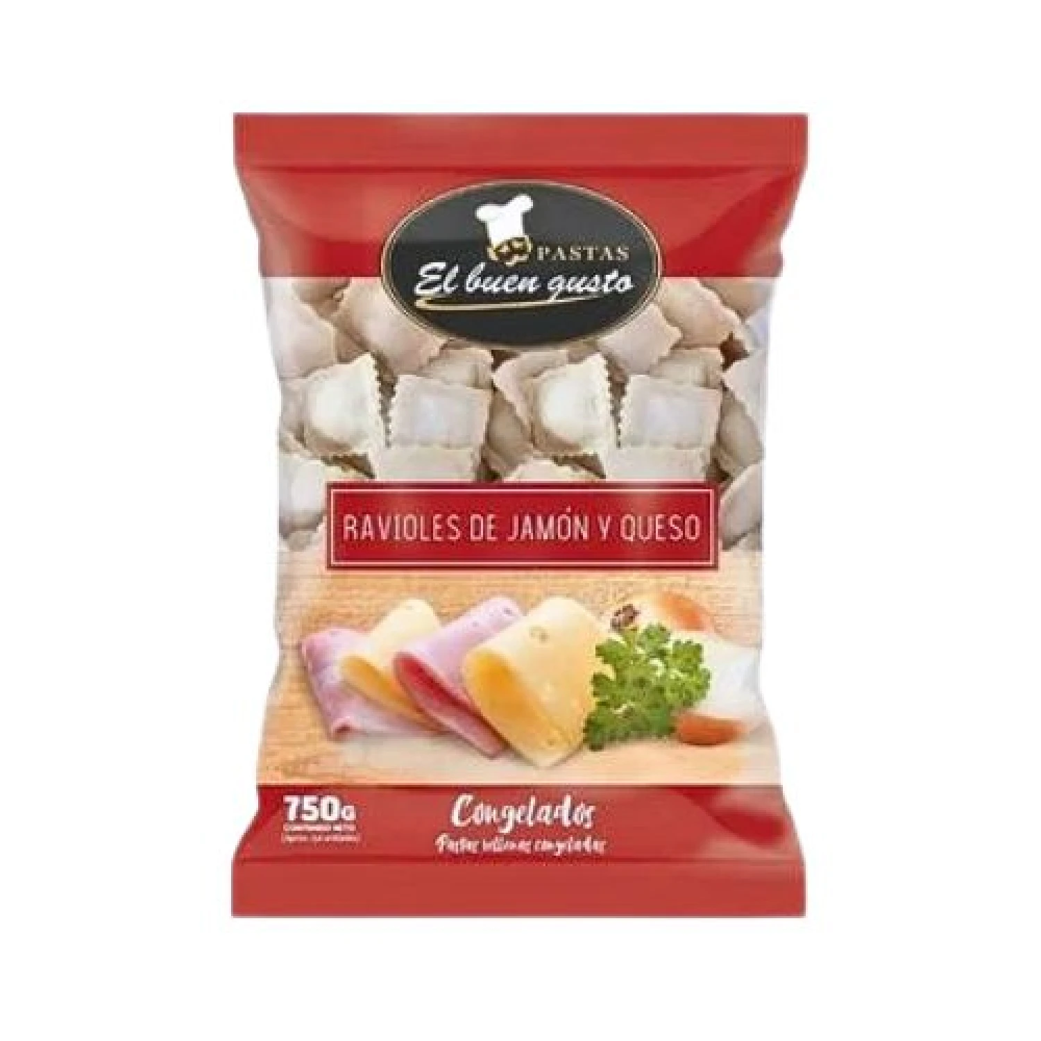RAVIOLES JAMON Y QUESO 750 GRS.