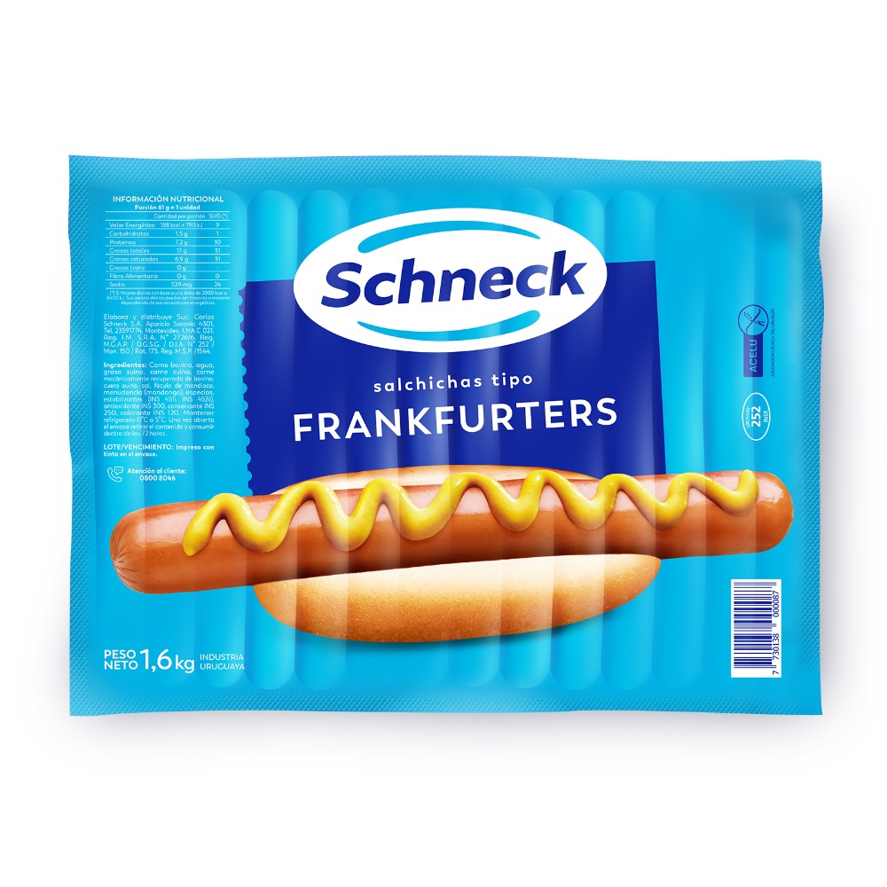 FRANKFRUTERS PANCHOS LARGO SCHNECK 27UN 1,6KG
