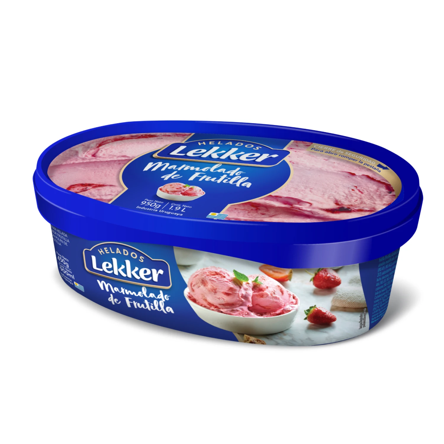 HELADO LEKKER FRUTILLA MARMOLADA 900 ML