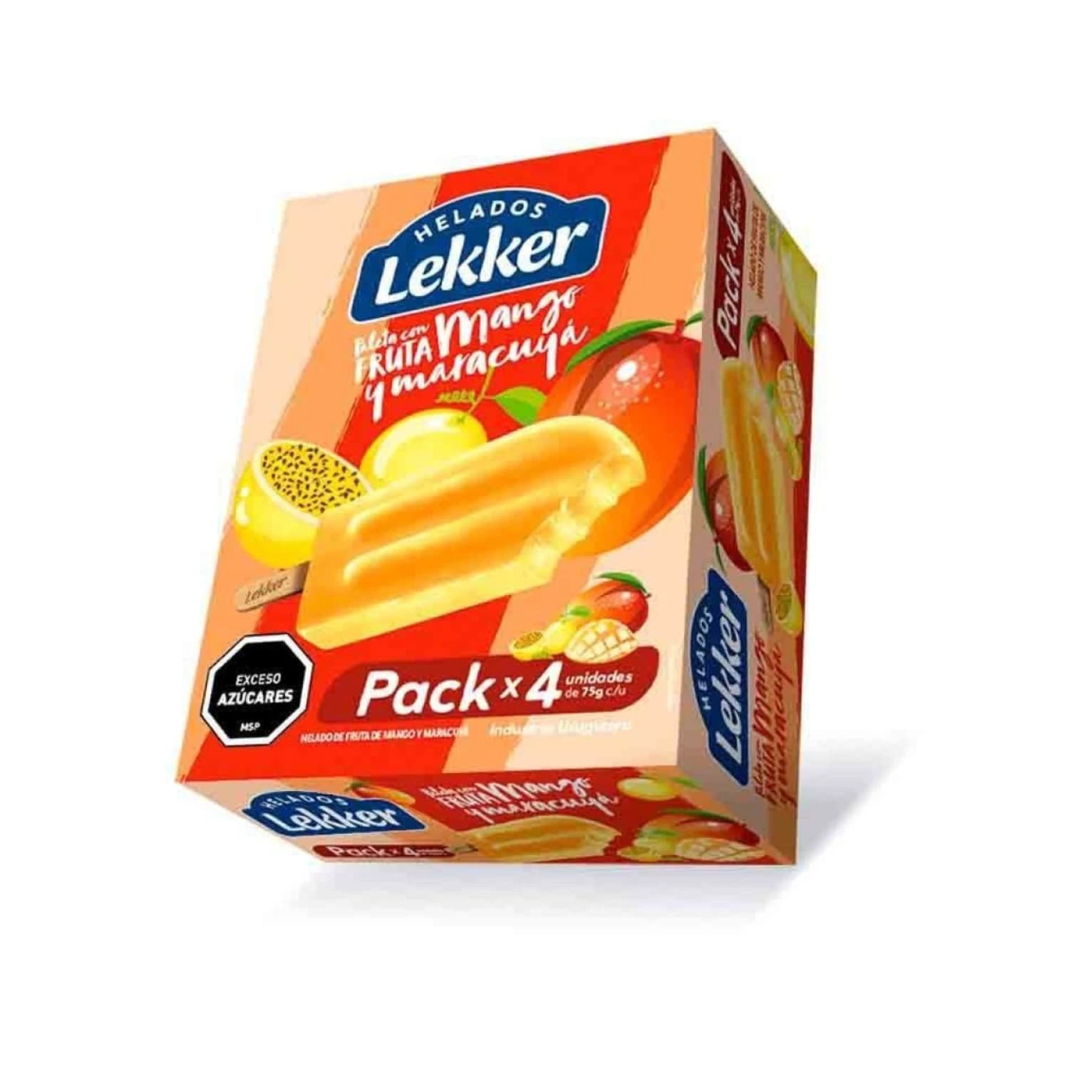 HELADO PALETA FRUTAL MANGO/MARACUYA PACK X4