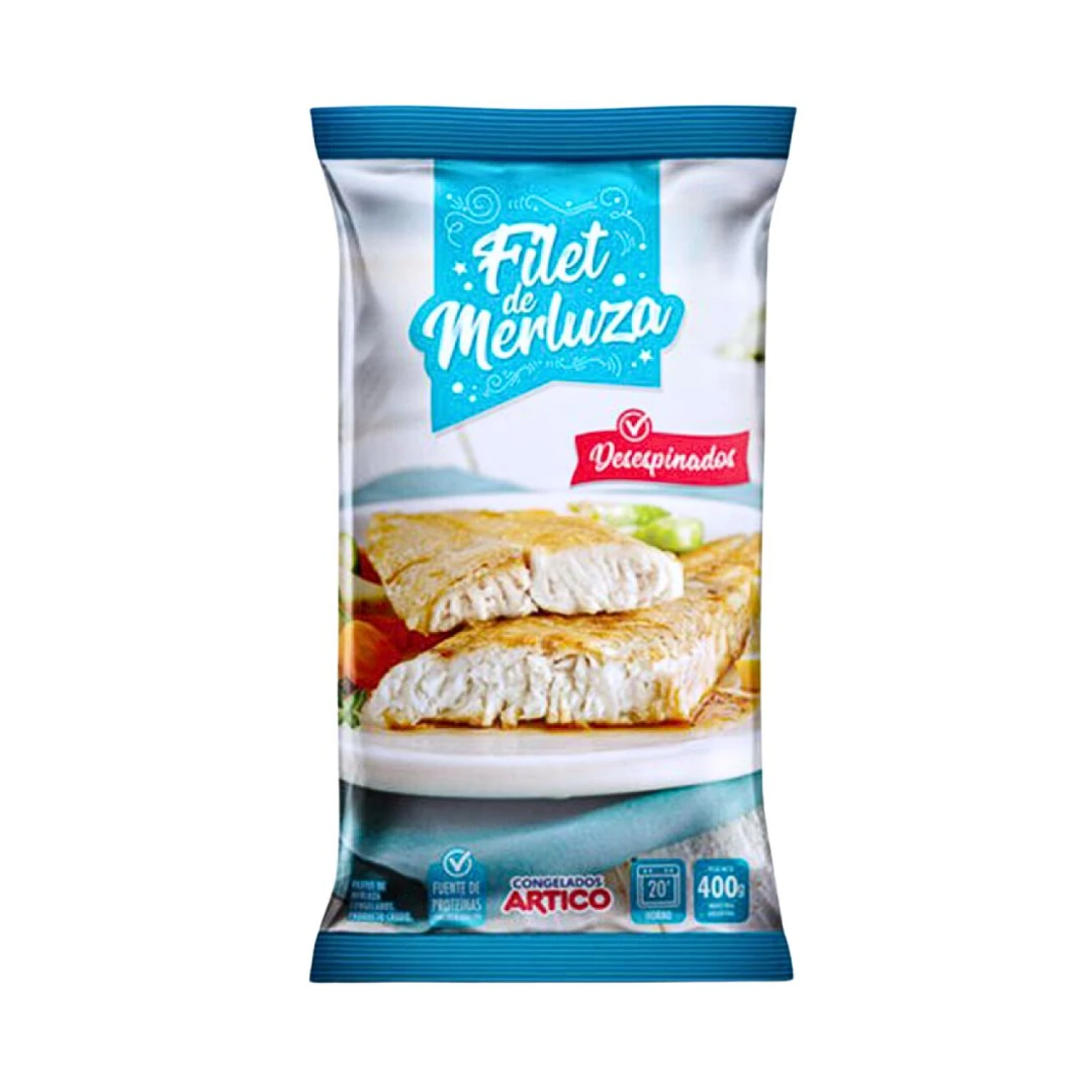 FILET DE MERLUZA S/ESPINA 400 GRS.