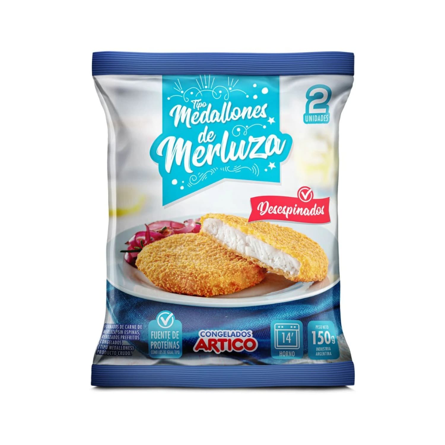 MERLUZA ARTICO MEDALLON X2 150 GRS.