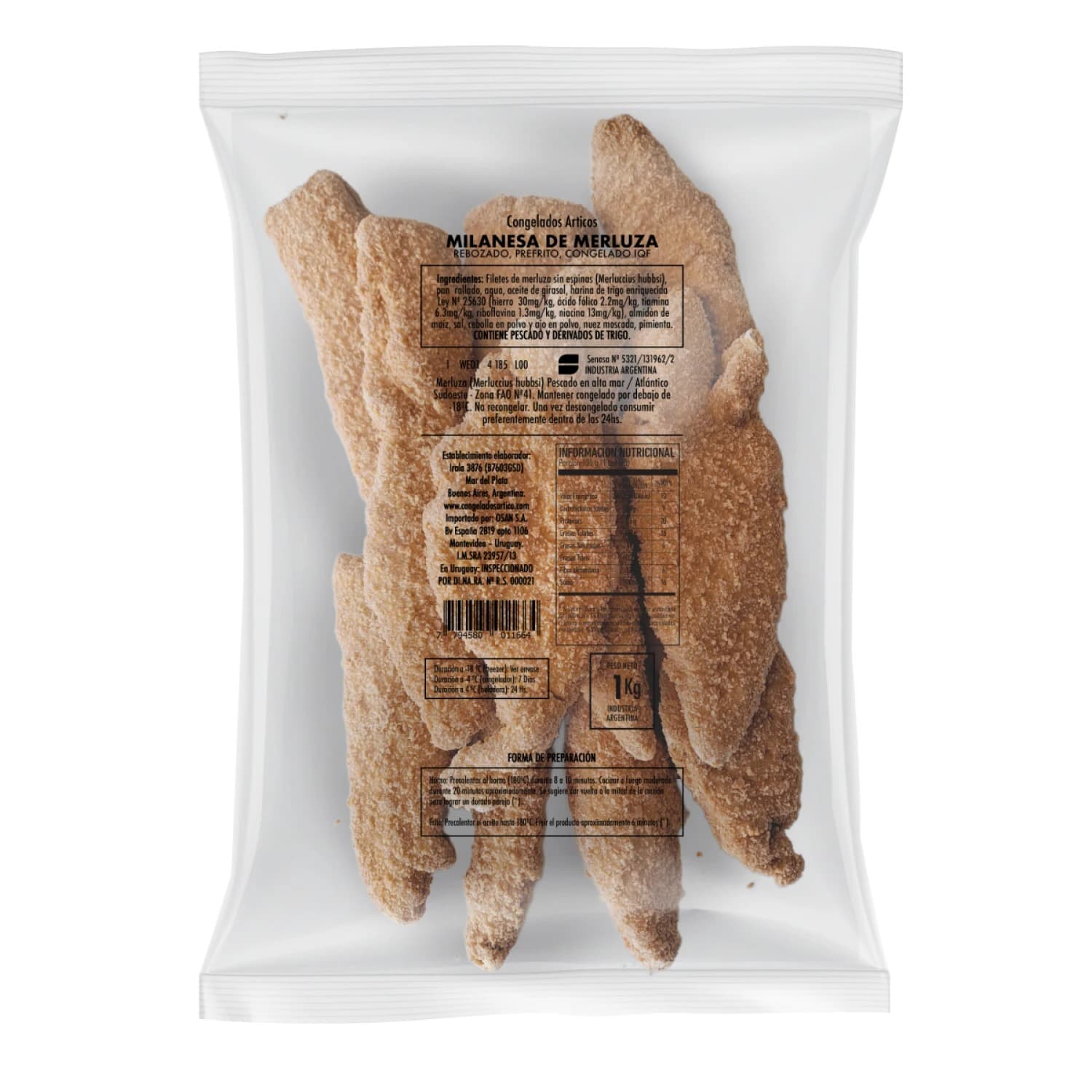 MILANESA DE MERLUZA 1 KG