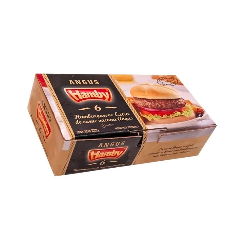 HAMBURGUESAS HAMBY ANGUS 6 UN 600 GRS.